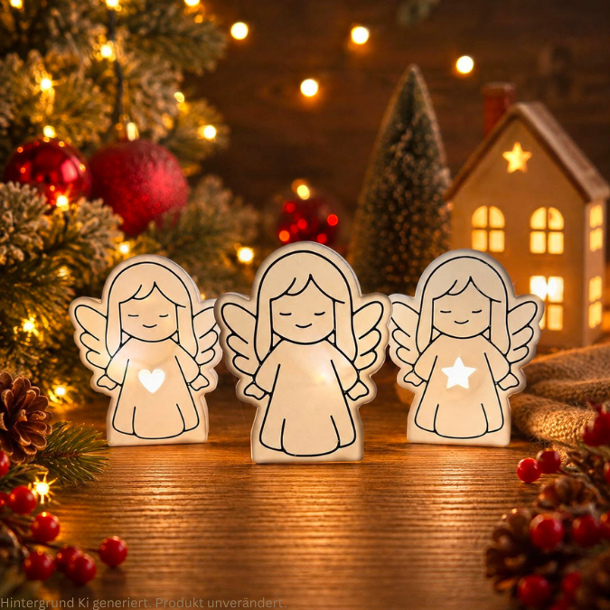 STL 3D Druck Datei Licht Engel für Ballonlicht Lichterkette Schutzengel mit Deckel z kleben 3D-Druck Datei Winter Weihnachten inkl Anhänger – Bild 4