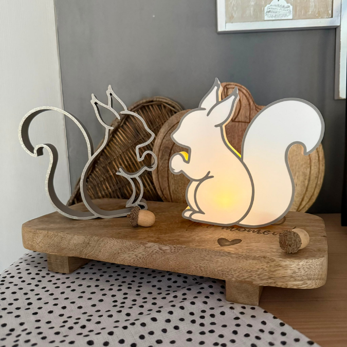 STL 3D Druck Datei Eichhörnchen Herbst Winter zum stellen od beleuchten Ballonlicht Lichterkette Winterdeko 3D-Datei 3D-Druck Vorlage – Bild 15