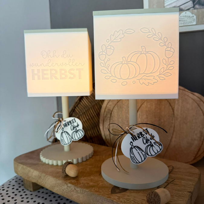 STL 3D Druck Datei Herbst Solarlampen Set 2 Designs viereckig für 80mm Solarlichter 3D-Datei 3D Solarlampe Garten Outdoor – Bild 11