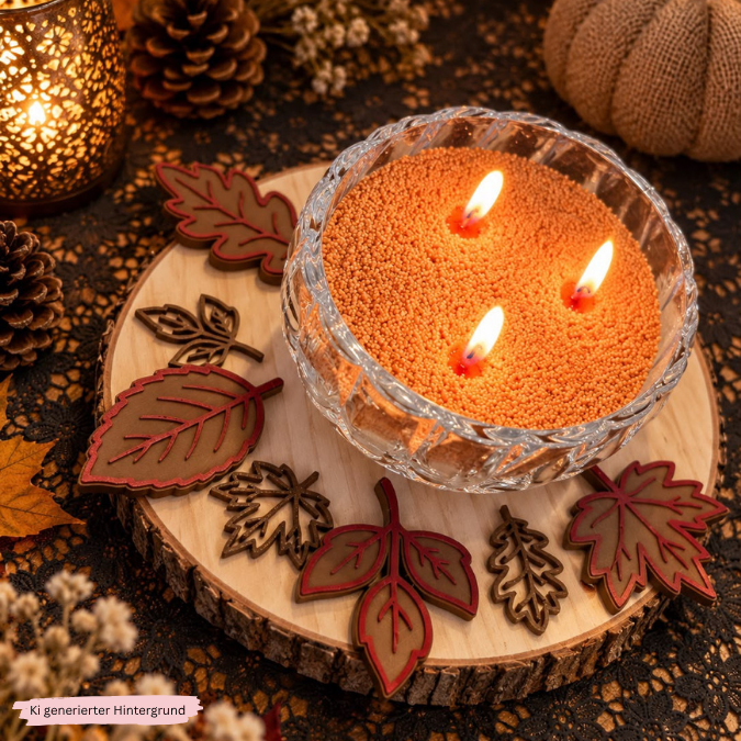 STL 3D Druck Datei Herbst Blätter Laub zum stellen, hängen und durchfädeln Sonnenfänger Herbstglück Ahornblatt elegante Herbstdeko – Bild 10