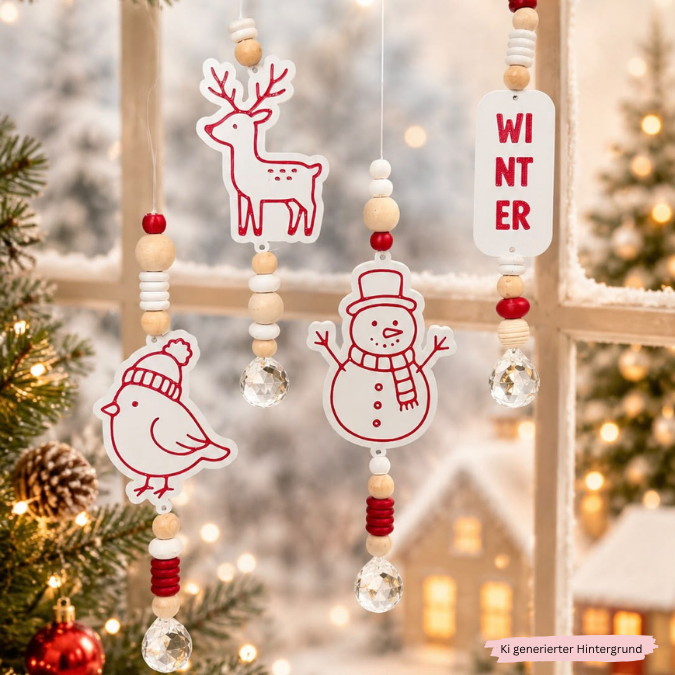 STL 3D Druck Datei 15 Designs Sonnenfänger Geschenkanhänger Winter Weihnachten 3D-Druck Skandi Deko Kawaii Boho cute – Bild 5