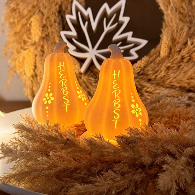 3mf 3D Druck Datei 2er Set Herbst Licht Kürbis Kürbisse Lichtdatei Lichtkürbis Herbstliebe Herbstmoment 3D-Datei Vorlage Kürbisliebe – Bild 18