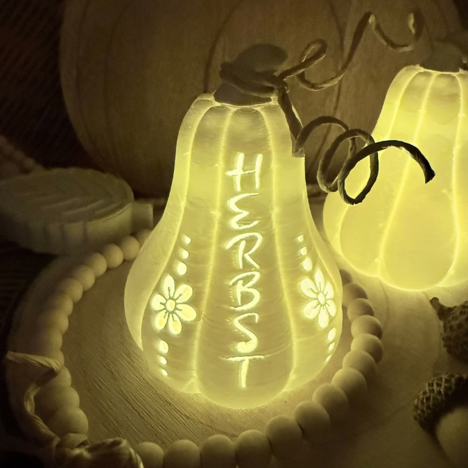 3mf 3D Druck Datei 2er Set Herbst Licht Kürbis Kürbisse Lichtdatei Lichtkürbis Herbstliebe Herbstmoment 3D-Datei Vorlage Kürbisliebe – Bild 11