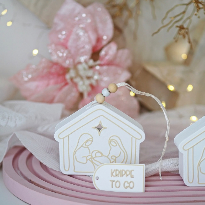 STL 3D Druck Datei Krippe zum beleuchten Weihnachten für Ballonlicht Lichthaus 3D-Datei 3D-Druck Vorlage zum stellen u. hängen heilige nacht – Bild 8