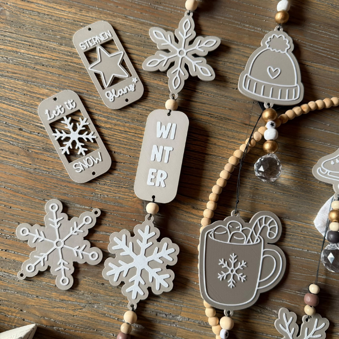 STL 3D Druck Datei 15 Designs Sonnenfänger Geschenkanhänger Winter Weihnachten 3D-Druck Skandi Deko Kawaii Boho cute – Bild 6