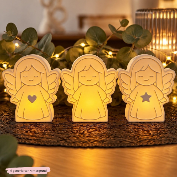 STL 3D Druck Datei Licht Engel für Ballonlicht Lichterkette Schutzengel mit Deckel z kleben 3D-Druck Datei Winter Weihnachten inkl Anhänger – Bild 7