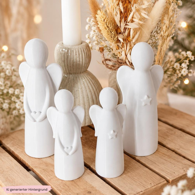 1 STL 3D Druck Datei 4er Set Engel skalierbar Weihnachten Winter Deko Mama Muttertag 3D-Druck Datei – Bild 5