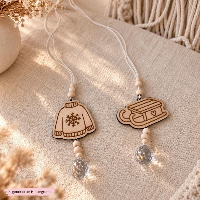 SVG Laser Datei 15 Designs Sonnenfänger Winter Skandi Scandi Aufhänger Anhänger Deko für Wand und Fenster Sonnenfänger Deko Geschenkanhänger – Bild 3