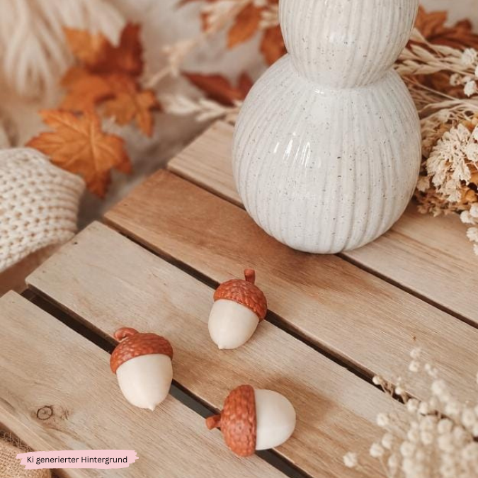 STL 3D Druck Datei Eichel Eicheln zum zusammenkleben Winter Herbst skalierbar Herbstliebe Herbstmoment 3D-Datei 3D-Druck Vorlage – Bild 6