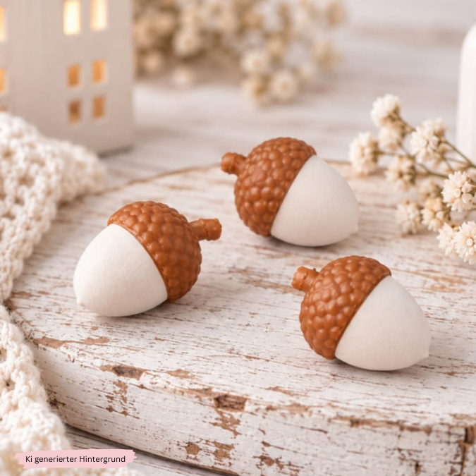 STL 3D Druck Datei Eichel Eicheln zum zusammenkleben Winter Herbst skalierbar Herbstliebe Herbstmoment 3D-Datei 3D-Druck Vorlage – Bild 7