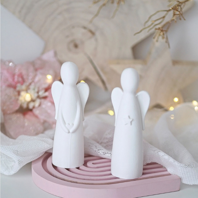 1 STL 3D Druck Datei 4er Set Engel skalierbar Weihnachten Winter Deko Mama Muttertag 3D-Druck Datei – Bild 6