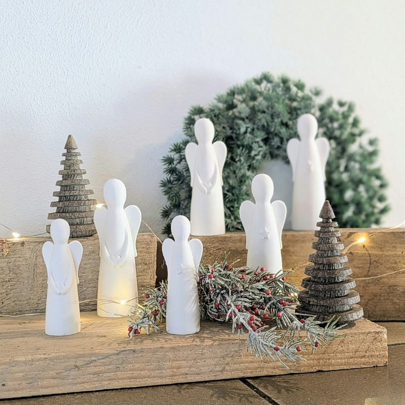 1 STL 3D Druck Datei 4er Set Engel skalierbar Weihnachten Winter Deko Mama Muttertag 3D-Druck Datei – Bild 9