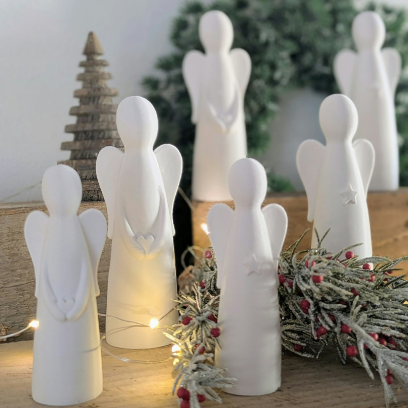 1 STL 3D Druck Datei 4er Set Engel skalierbar Weihnachten Winter Deko Mama Muttertag 3D-Druck Datei – Bild 10