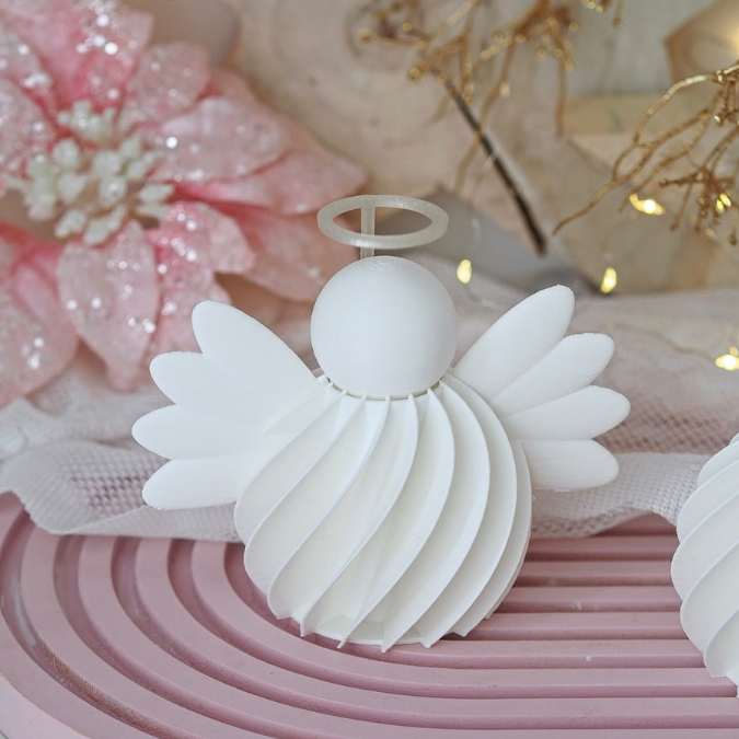 2 STL 3D Druck Datei 2er Set Engel rillen zum beleuchten mit Ballonlicht Weihnachten Winter Deko 3D-Druck Datei – Bild 11