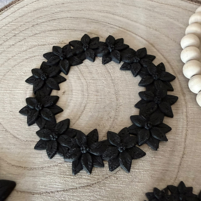 STL 3D Druck Datei Weihnachten Weihnachtsstern Kranz Winter Blume schlicht Geschenkanhänger Wanddeko 3D-Datei 3D-Druck Vorlage – Bild 6