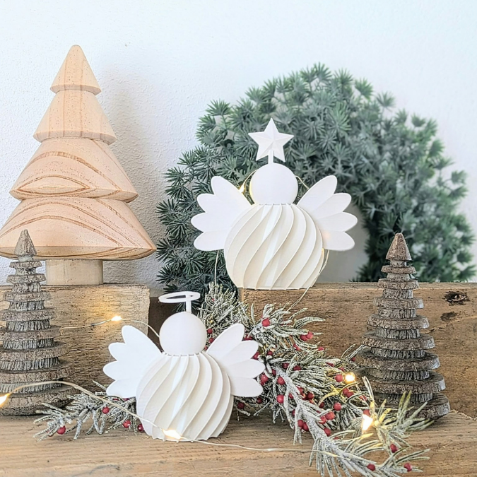 2 STL 3D Druck Datei 2er Set Engel rillen zum beleuchten mit Ballonlicht Weihnachten Winter Deko 3D-Druck Datei – Bild 14