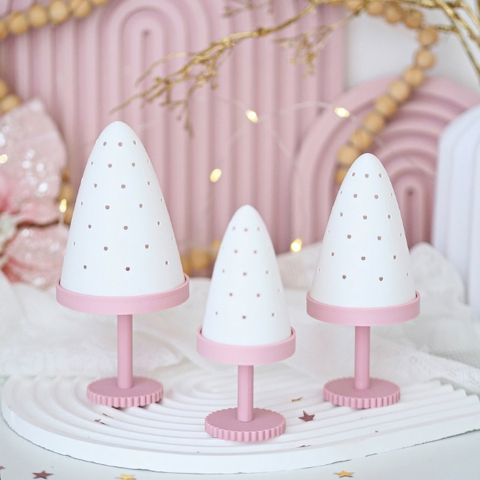 2 STL 3D Druck Datei Lichtkuppeln Winter Weihnachten mit Ständern versch Größen für LED Teelicht Lichterkette mit Adapter als Gartenfackeln – Bild 10
