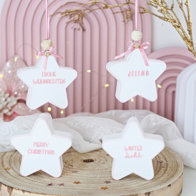 STL 3D Druck Datei Licht Sterne und Sternanhänger PERSONALISIERBAR für Ballonlicht mit Deckel zum kleben 3D-Druck Datei Winter Weihnachten – Bild 7