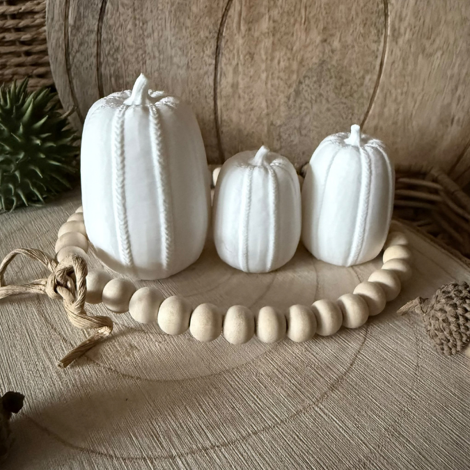 STL 3D Druck Datei 3er Set Herbst Kürbisse skalierbar Herbstliebe Herbstmoment 3D-Datei 3D-Druck Vorlage Kürbisliebe