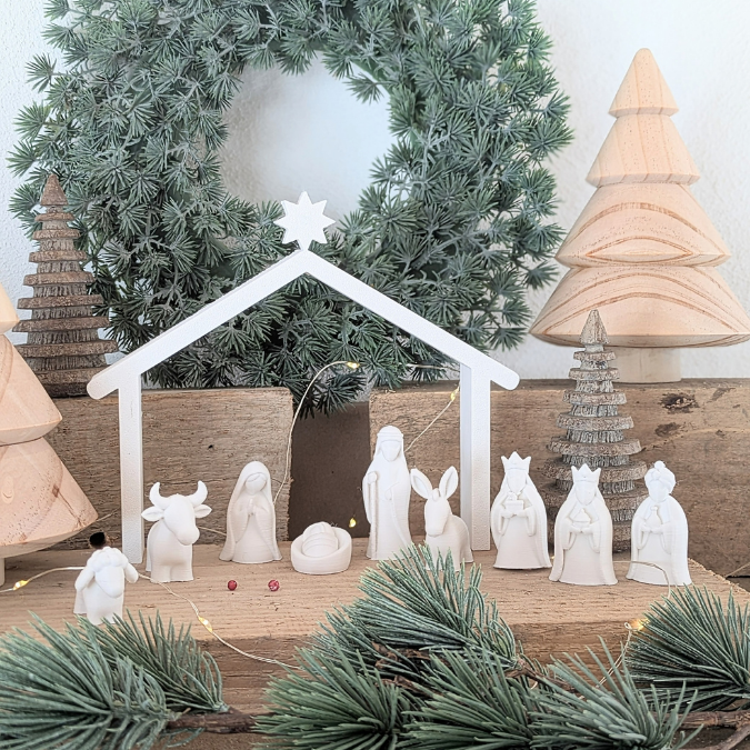 2 STL 3D Druck Datei Krippenfiguren mit verschiedenen Kulissen Krippenszene Krippe Maria und Josef Jesus 3D-Datei 3D-Druck Heilige Nacht – Bild 11