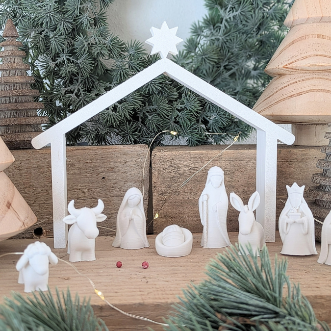 2 STL 3D Druck Datei Krippenfiguren mit verschiedenen Kulissen Krippenszene Krippe Maria und Josef Jesus 3D-Datei 3D-Druck Heilige Nacht – Bild 14