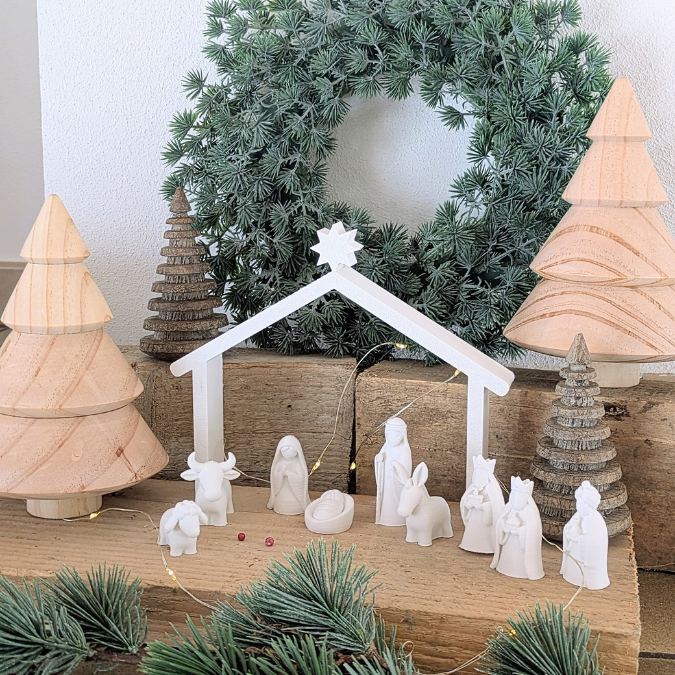 2 STL 3D Druck Datei Krippenfiguren mit verschiedenen Kulissen Krippenszene Krippe Maria und Josef Jesus 3D-Datei 3D-Druck Heilige Nacht – Bild 16