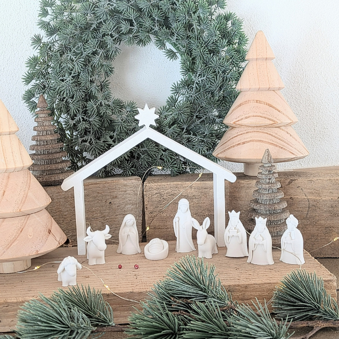 2 STL 3D Druck Datei Krippenfiguren mit verschiedenen Kulissen Krippenszene Krippe Maria und Josef Jesus 3D-Datei 3D-Druck Heilige Nacht – Bild 17