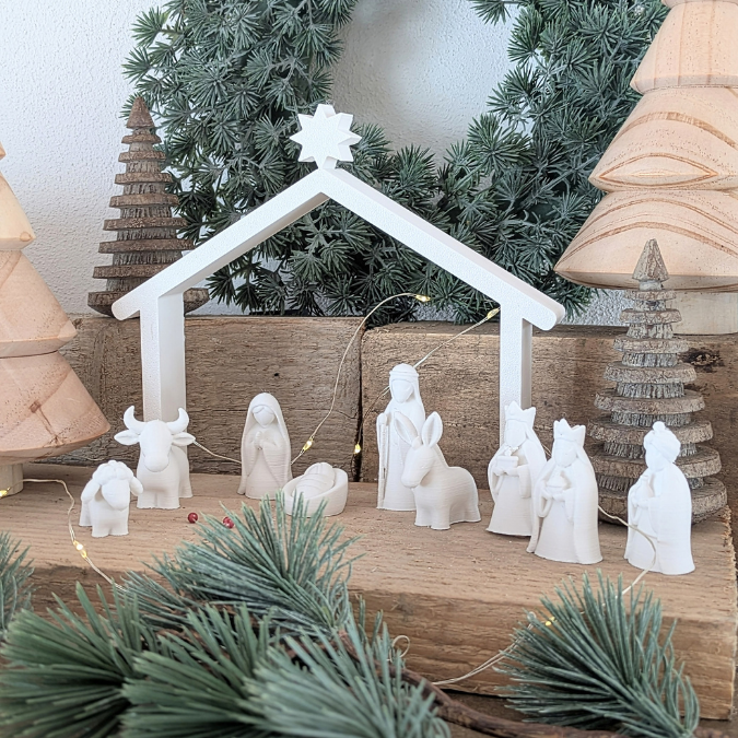 2 STL 3D Druck Datei Krippenfiguren mit verschiedenen Kulissen Krippenszene Krippe Maria und Josef Jesus 3D-Datei 3D-Druck Heilige Nacht – Bild 19