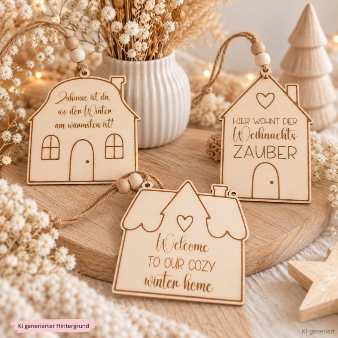 5er Set SVG Laser Datei Skandi Weihnachtshäuschen Weihnachten Winter Hygge home Hej Skandinavisch Häuschenliebe Häuser Laserdatei – Bild 7