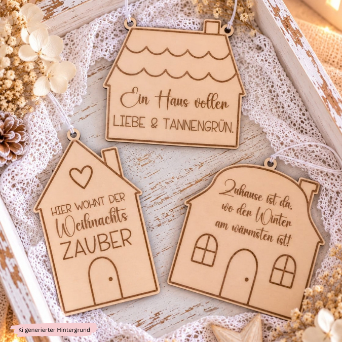 5er Set SVG Laser Datei Skandi Weihnachtshäuschen Weihnachten Winter Hygge home Hej Skandinavisch Häuschenliebe Häuser Laserdatei – Bild 5
