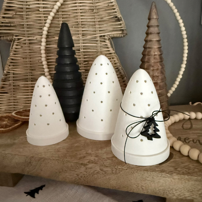 2 STL 3D Druck Datei Lichtkuppeln Winter Weihnachten mit Ständern versch Größen für LED Teelicht Lichterkette mit Adapter als Gartenfackeln – Bild 3