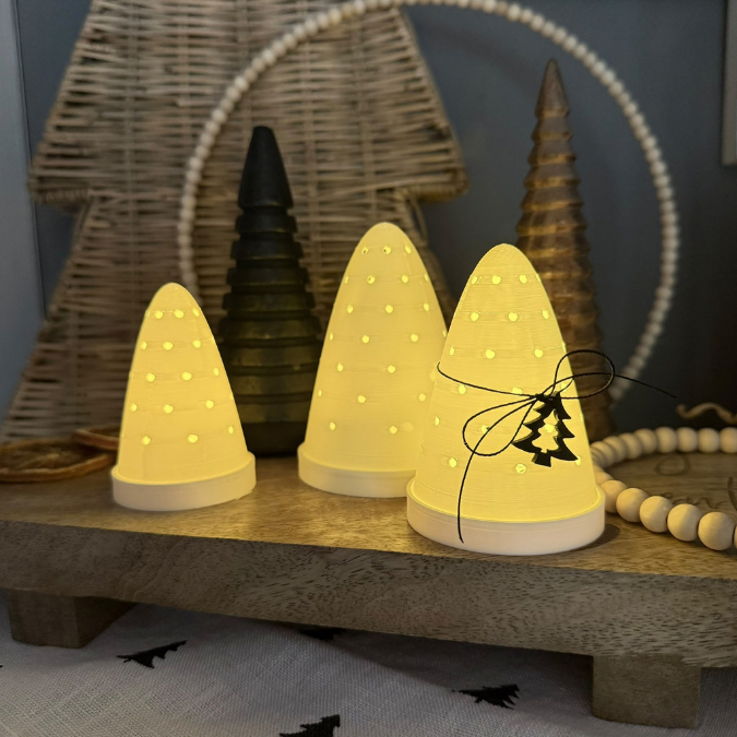 2 STL 3D Druck Datei Lichtkuppeln Winter Weihnachten mit Ständern versch Größen für LED Teelicht Lichterkette mit Adapter als Gartenfackeln – Bild 14