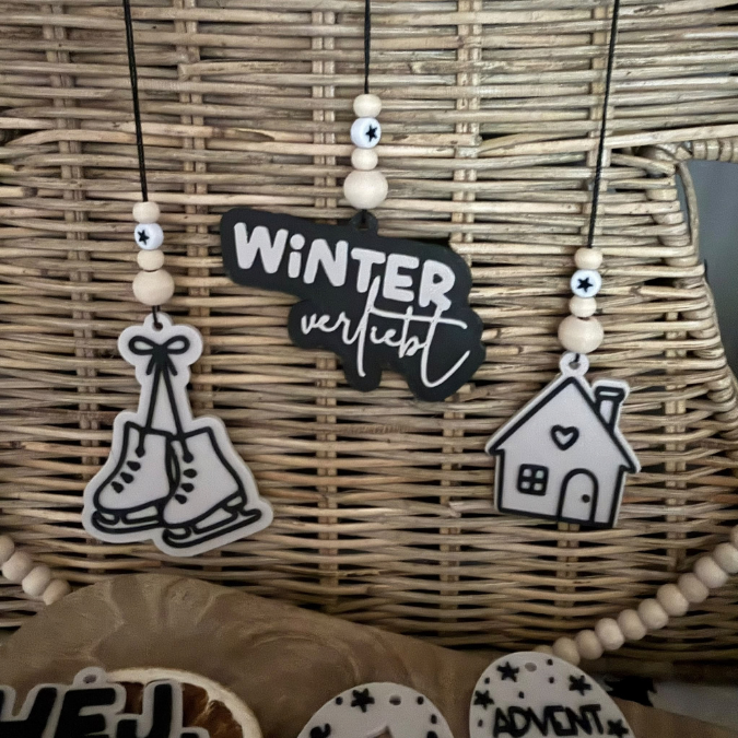 2 STL 3D Druck Datei 14 Designs Weihnachts Geschenkanhänger Winter Weihnachten 3D-Druck Skandi Deko Kawaii Boho cute – Bild 4