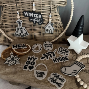 STL 3D Druck Datei 14 Designs Weihnachts Geschenkanhänger Winter Weihnachten 3D-Druck Skandi Deko Kawaii Boho cute