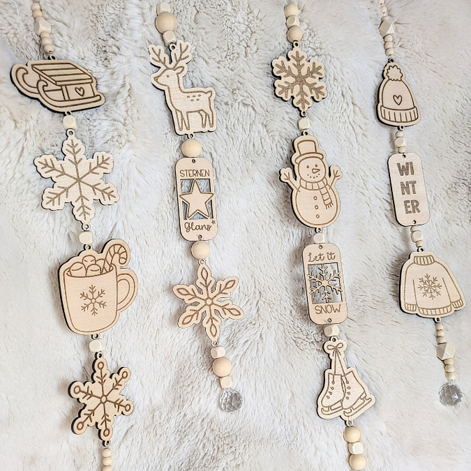 SVG Laser Datei 15 Designs Sonnenfänger Winter Skandi Scandi Aufhänger Anhänger Deko für Wand und Fenster Sonnenfänger Deko Geschenkanhänger