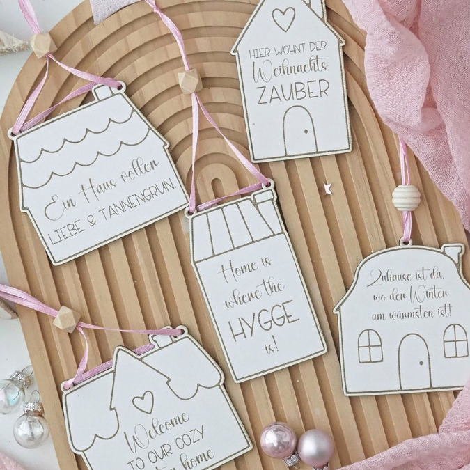 5er Set SVG Laser Datei Skandi Weihnachtshäuschen Weihnachten Winter Hygge home Hej Skandinavisch Häuschenliebe Häuser Laserdatei – Bild 8