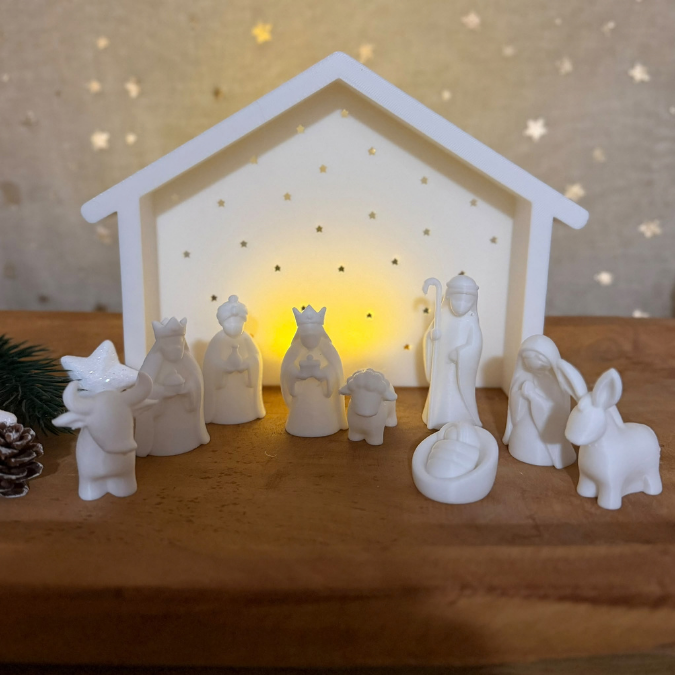 2 STL 3D Druck Datei Krippenfiguren mit verschiedenen Kulissen Krippenszene Krippe Maria und Josef Jesus 3D-Datei 3D-Druck Heilige Nacht – Bild 10