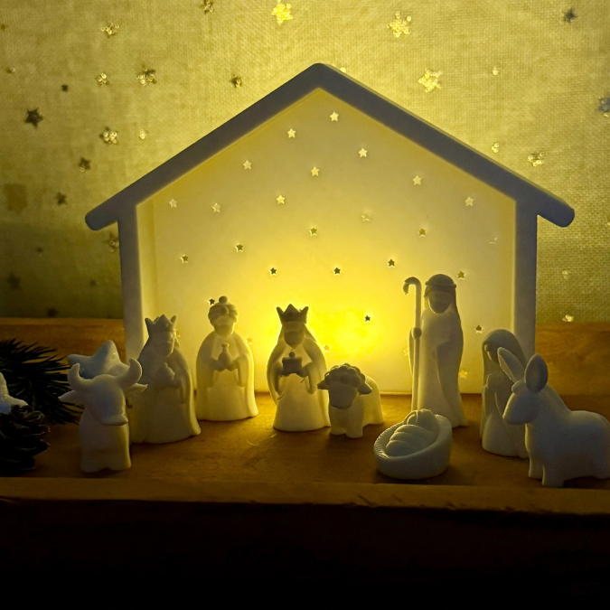 2 STL 3D Druck Datei Krippenfiguren mit verschiedenen Kulissen Krippenszene Krippe Maria und Josef Jesus 3D-Datei 3D-Druck Heilige Nacht – Bild 6