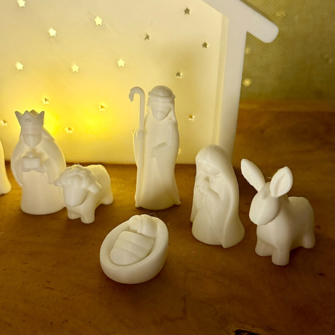 2 STL 3D Druck Datei Krippenfiguren mit verschiedenen Kulissen Krippenszene Krippe Maria und Josef Jesus 3D-Datei 3D-Druck Heilige Nacht – Bild 21