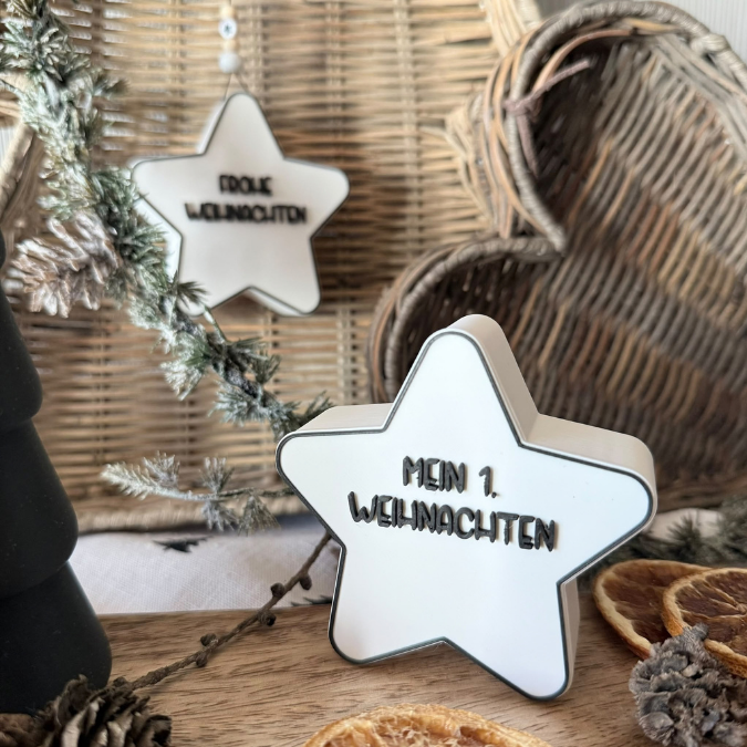 1 STL 3D Druck Datei Licht Sterne und Sternanhänger PERSONALISIERBAR für Ballonlicht mit Deckel zum kleben 3D-Druck Datei Winter Weihnachten – Bild 14