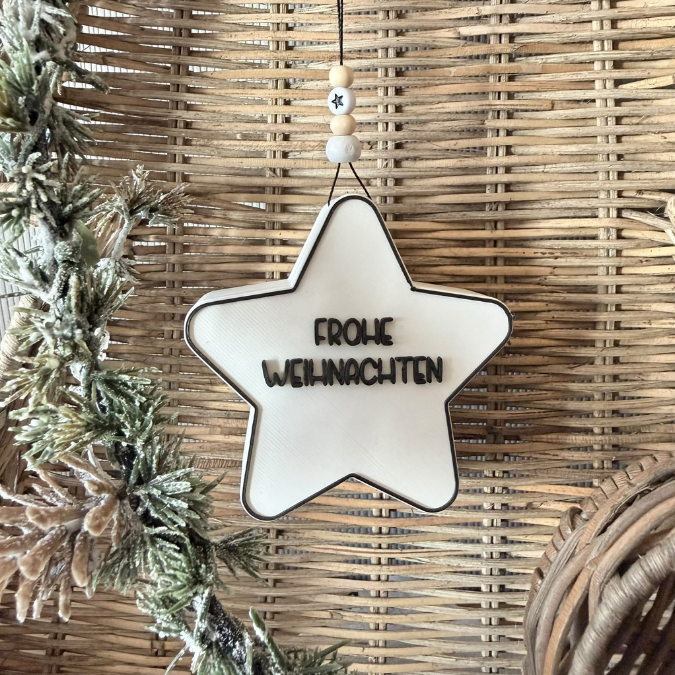 1 STL 3D Druck Datei Licht Sterne und Sternanhänger PERSONALISIERBAR für Ballonlicht mit Deckel zum kleben 3D-Druck Datei Winter Weihnachten – Bild 12