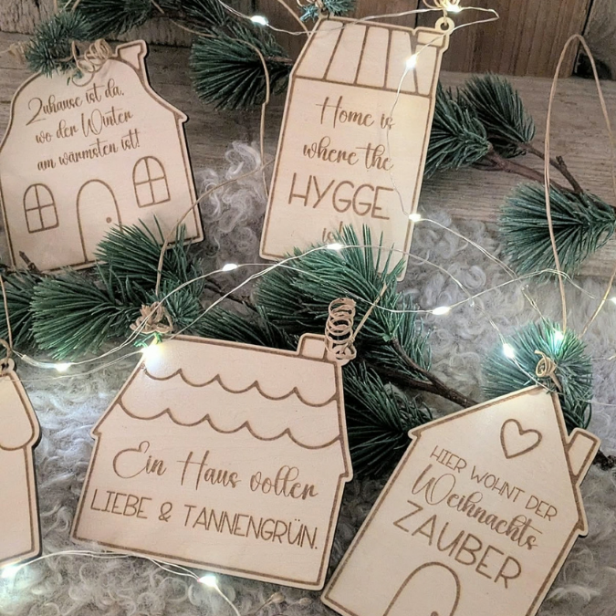 5er Set SVG Laser Datei Skandi Weihnachtshäuschen Weihnachten Winter Hygge home Hej Skandinavisch Häuschenliebe Häuser Laserdatei – Bild 10