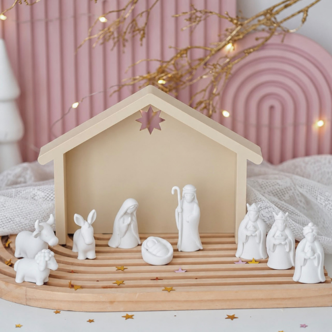 2 STL 3D Druck Datei Krippenfiguren mit verschiedenen Kulissen Krippenszene Krippe Maria und Josef Jesus 3D-Datei 3D-Druck Heilige Nacht – Bild 8