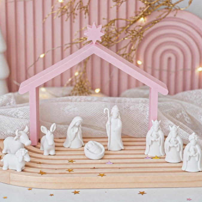 2 STL 3D Druck Datei Krippenfiguren mit verschiedenen Kulissen Krippenszene Krippe Maria und Josef Jesus 3D-Datei 3D-Druck Heilige Nacht – Bild 13