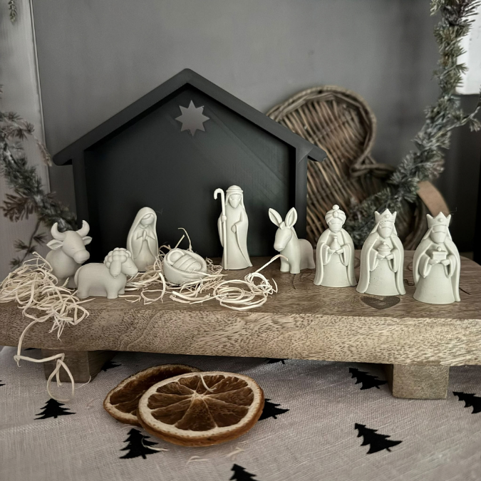 2 STL 3D Druck Datei Krippenfiguren mit verschiedenen Kulissen Krippenszene Krippe Maria und Josef Jesus 3D-Datei 3D-Druck Heilige Nacht – Bild 4