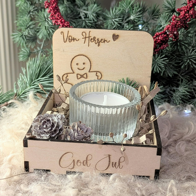 1 SVG Laser Winter Weihnachten Datei Teelichtbox Mitbringsel für Teelichter oder Kleinigkeiten 3mm 4mm Laserdatei SVG Datei Hygge skandi – Bild 14