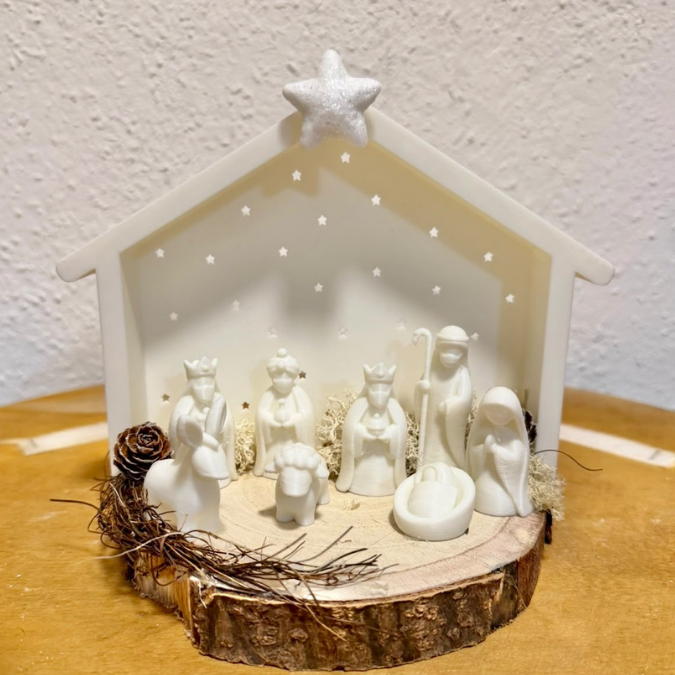 2 STL 3D Druck Datei Krippenfiguren mit verschiedenen Kulissen Krippenszene Krippe Maria und Josef Jesus 3D-Datei 3D-Druck Heilige Nacht – Bild 27