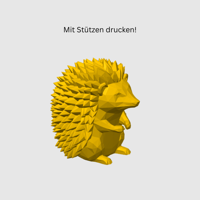 STL 3D Druck Datei Herbst Igel Poly skalierbar Deko Herbstliebe 3D-Datei 3D-Druck Vorlage – Bild 2