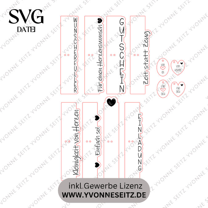 SVG Laserdatei 8 Designs Verpackung für Geld Reagenzglas Gutscheine Zeit statt Zeug Wunscherfüller inkl Anhänger SVG Datei Geburtstag – Bild 2