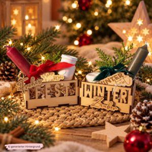 1 SVG Laser Datei 3mm & 4mm Geschenkbox Verpackung für Kleinigkeiten versch Designs Mama Papa Muttertag Weihnachten Vatertag Mitbringsel